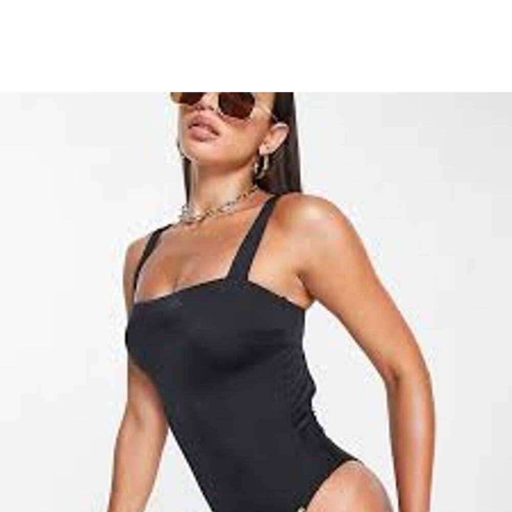 AERIE Cheeky One Piece Swimsuit Black Size Small S